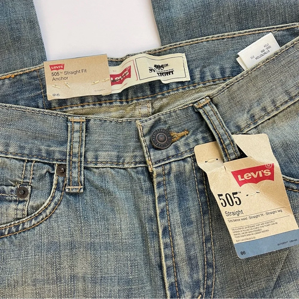 Levi’s Boys 505 Straight Leg Fit Anchor Wash Sz 14 Slim